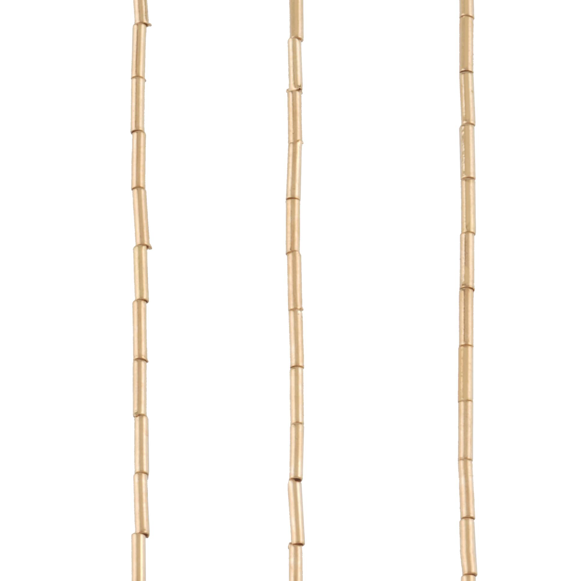 Gold Metal Bugle Beads, 6mm by Bead Landing™